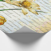 Lilien und Skripte Geschenkpapier (Ecke)