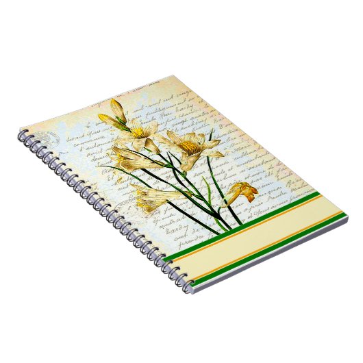 Lilien und Skripte Notizblock (Rechte Seite)