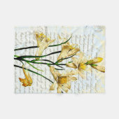Lilien und Text Fleecedecke (Vorderseite (Horizontal))
