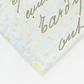 Lilien und Text Fleecedecke (Ecke)