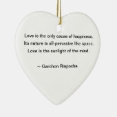 Lilien-Verzierung mit buddhistischem Zitat Keramikornament (Rechts)