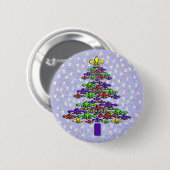 Lilien-Weihnachtsbaum-Buttone Button (Vorne & Hinten)