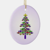 Lilien-Weihnachtsbaum-Verzierung Keramik Ornament (Rechts)