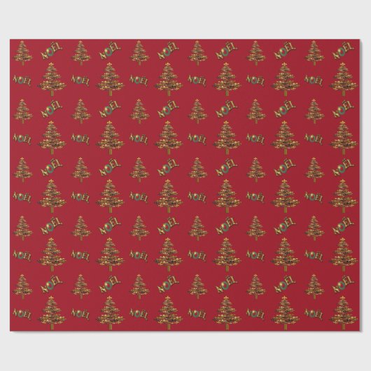 Lilien-Weihnachtsbaum-Weihnachten Geschenkpapier (Flach)