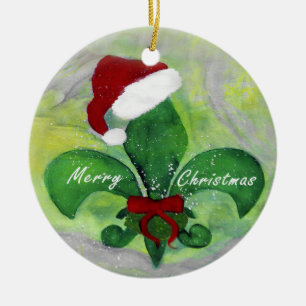 Lilien-Weihnachtsschmuck aus meiner Kunst. Keramik Ornament