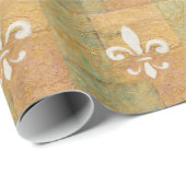 Lilien-weiße ursprüngliche Pastellkunst Geschenkpapier (Rolleneckpunkt)