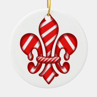 Lilien-Zuckerstange Keramik Ornament