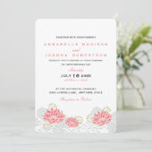 Lilien zum Hochzeitsfeiern Einladung (Stehend Vorderseite)