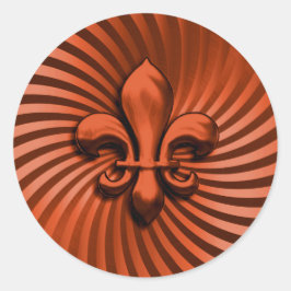 Lilien zum Rust Background Runder Aufkleber