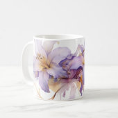 lilienbedruckte Tasse (Vorderseite Links)