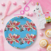 Lilienblaue Lilien Blumenblätter Party Papierplatt Pappteller (Party)