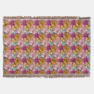 Lilienblüten Französisches Land Romantische Tagesd Decke