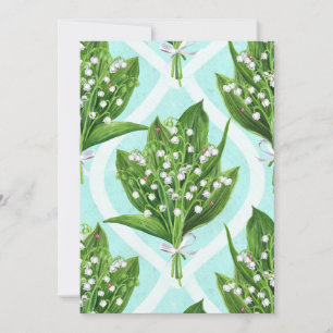 LilienBouquet der Blume des Tales auf blau