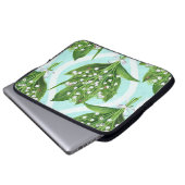 LilienBouquet der Blume des Tales auf blau Laptopschutzhülle (Vorne Knopf)