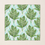 LilienBouquet der Blume des Tales auf blau Schal<br><div class="desc">Bouquet aus Aquarelllilie der Blume des Tals nahtlose Mustergestaltung</div>