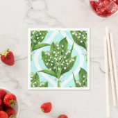 LilienBouquet der Blume des Tales auf blau Serviette (Beispiel)