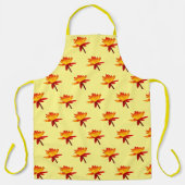 Liliendesign in Gelb und Rot Schürze (Vorderseite)