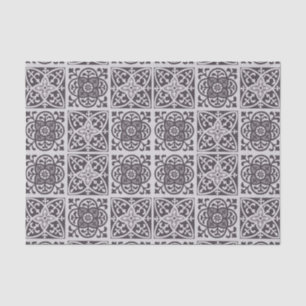 Liliendruck im Grau und im Taupe-Grau Seidenpapier