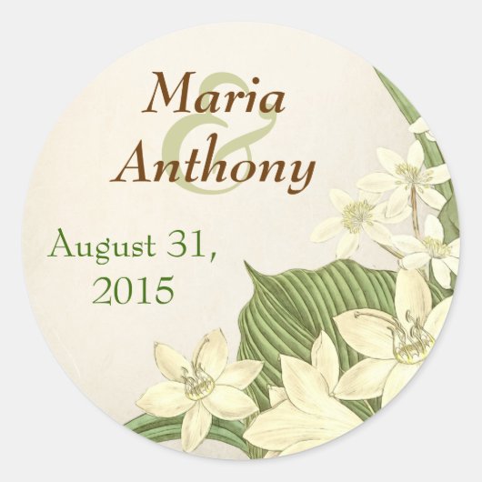 Lilieneiskleber Runder Aufkleber (Vorderseite)