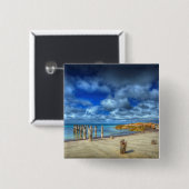 Lilienen-Strand | Wybalena, Flinders-Insel Button (Vorne & Hinten)