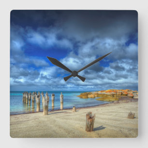 Lilienen-Strand   Wybalena, Flinders-Insel Quadratische Wanduhr