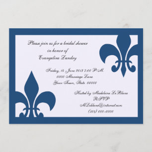 Lilienereignis Einladung dunkelblau