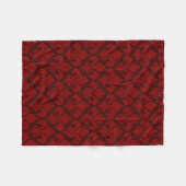 Lilienfliesen-Muster Rot Fleecedecke (Vorderseite (Horizontal))