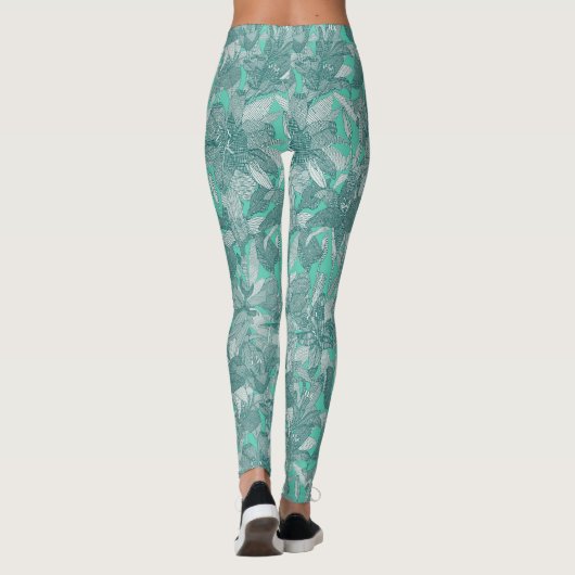 Liliengrün Leggings (Rückseite)