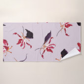 Lilienhand gezeichnete Illustrationsmuster Badehandtuch (Badehandtuch)