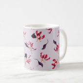 Lilienhand gezeichnete Illustrationsmuster Kaffeetasse (VorderseiteRechts)