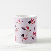 Lilienhand gezeichnete Illustrationsmuster Kaffeetasse (Mittel)