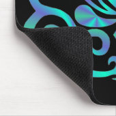 Lilienherz - Regenbogen auf schwarz Mousepad (Ecke)