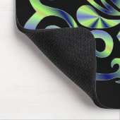 Lilienherz - Regenbogen auf schwarz Mousepad (Ecke)