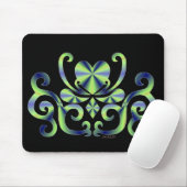 Lilienherz - Regenbogen auf schwarz Mousepad (Mit Mouse)