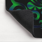 Lilienherz - Regenbogen auf schwarz Mousepad (Ecke)