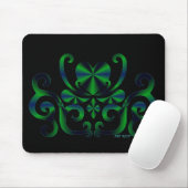 Lilienherz - Regenbogen auf schwarz Mousepad (Mit Mouse)