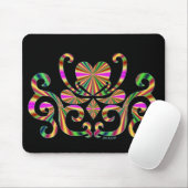 Lilienherz - Regenbogen auf schwarz Mousepad (Mit Mouse)