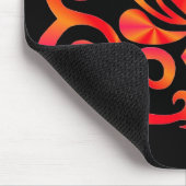 Lilienherz - Regenbogen auf schwarz Mousepad (Ecke)