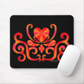 Lilienherz - Regenbogen auf schwarz Mousepad (Mit Mouse)