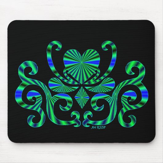 Lilienherz - Regenbogen Mousepad (Vorne)