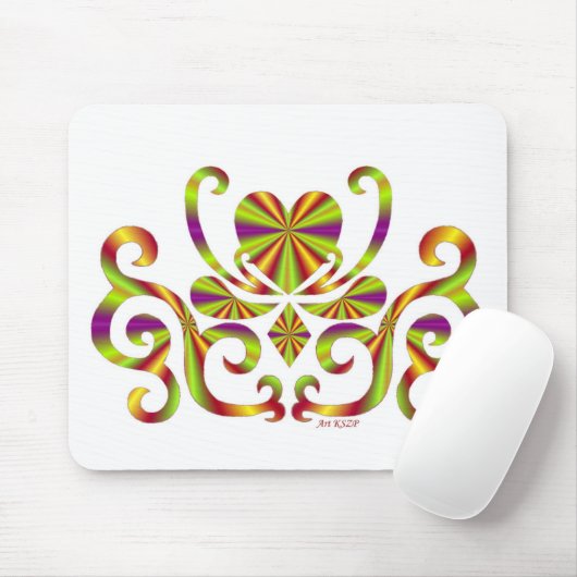 Lilienherz - Regenbogen Mousepad (Mit Mouse)