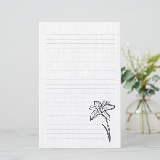 Lilienlinie aus Papier Zeichne (Stehend Vorderseite)