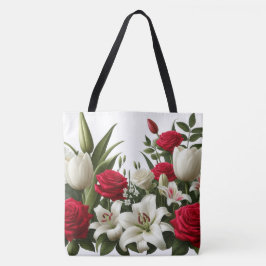 Lilienmuster der Rose Tasche