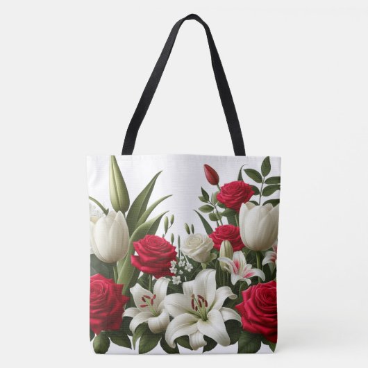 Lilienmuster der Rose Tasche (Vorderseite)