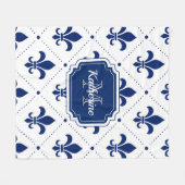 Lilienmuster Fleecedecke (Vorderseite (Horizontal))
