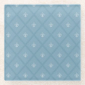 Lilienmuster Glasuntersetzer (Vorderseite)