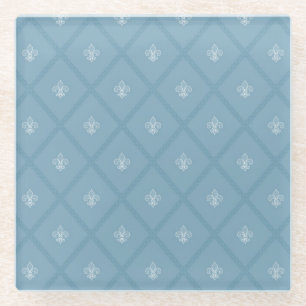 Lilienmuster Glasuntersetzer