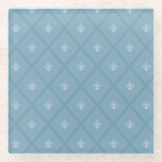 Lilienmuster Glasuntersetzer (Vorderseite)