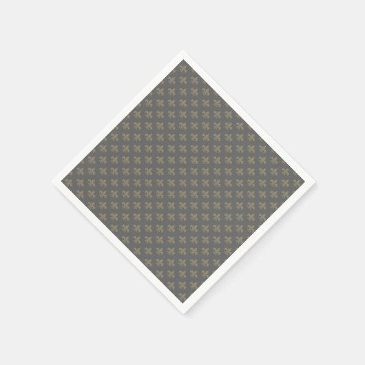 Lilienmuster + Ihr Bild oder Text Serviette (Ecke)