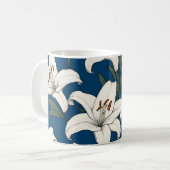 Lilienmuster Kaffeetasse (Vorderseite Links)